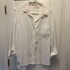 Bella Dahl Shirt Tail White Button Down Shirt